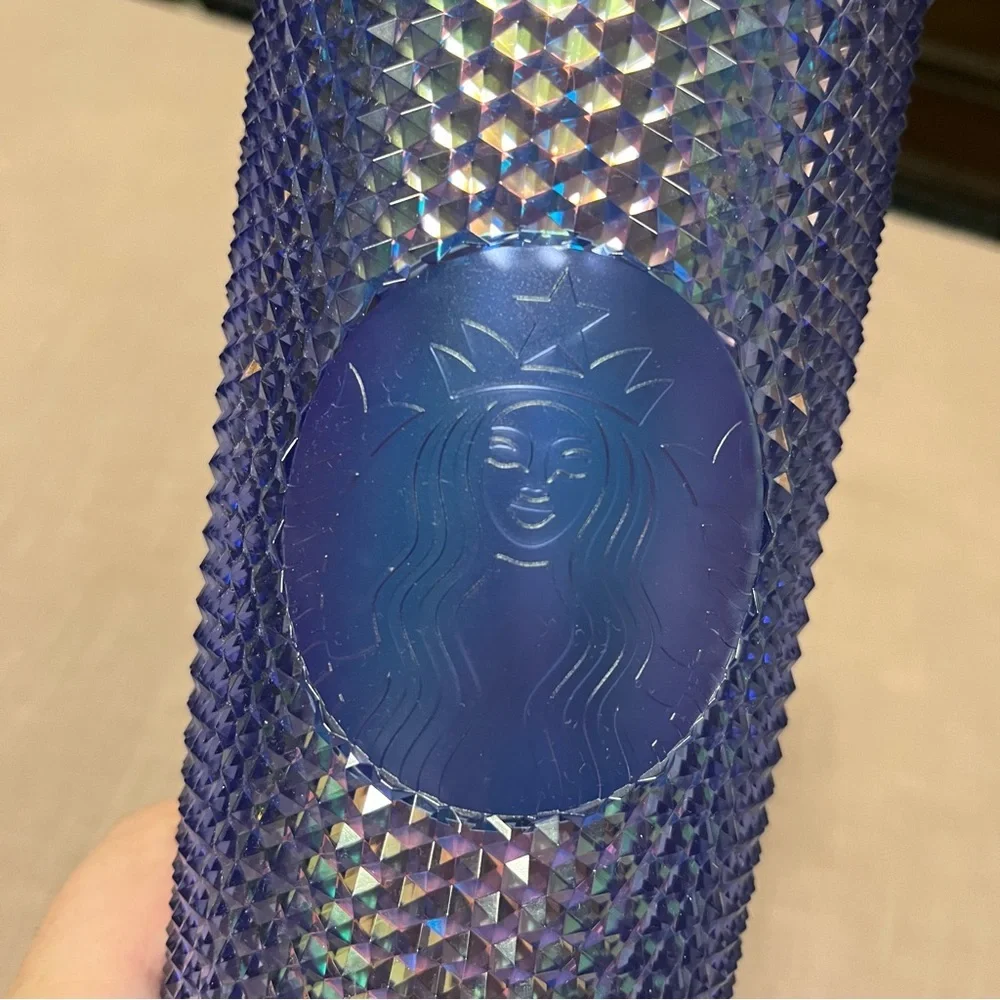 Walt Disney 50th Anniversary Starbucks Tumbler Iridescent Studded Cup w Straw